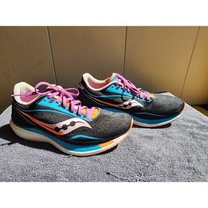 Saucony Womens Endorphin Speed Running Walking Shoes Size 9 Pink Black Orange